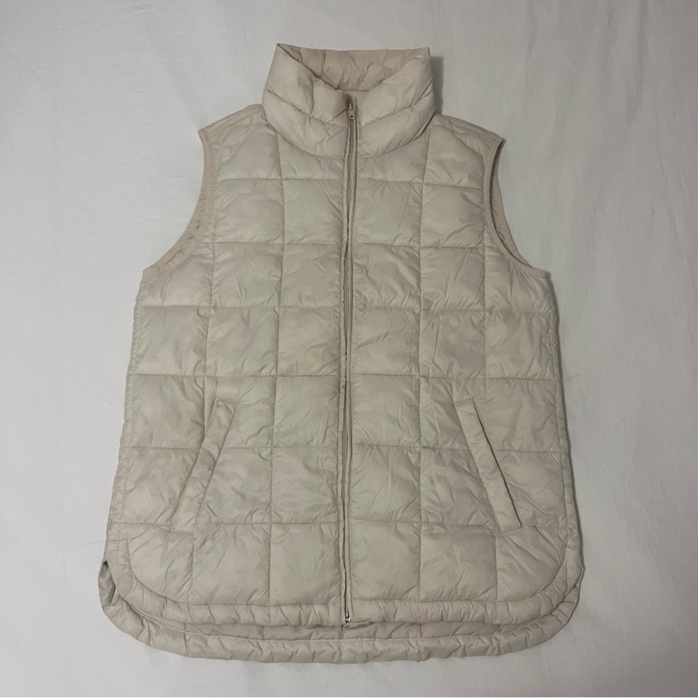 Gap Off-White Quilted Vest